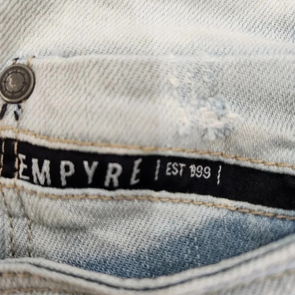 Empyre Stonewashed blue, Distressed Denim Jeans, US Men's 34 - Picture 8 of 10